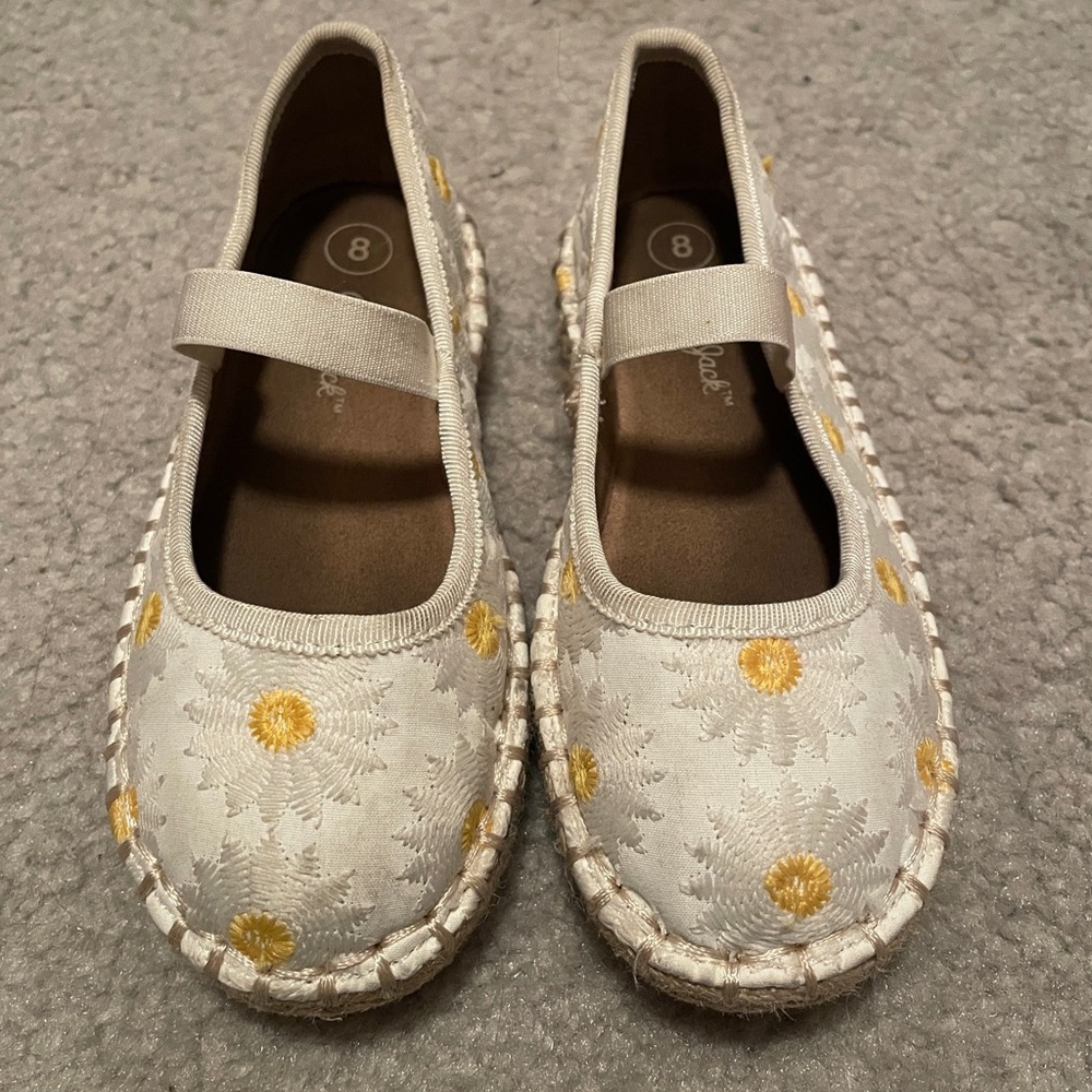Floral Embroidered Mary Jane Flats